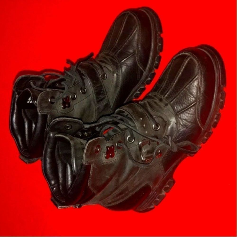 Polo Sport Ralph Lauren Black Leather Men's Boots Size 9D Original ($189)